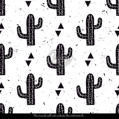 Fotobehang Wuivende zwarte cactus