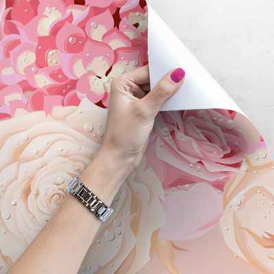 Fotobehang Roze verzachtend