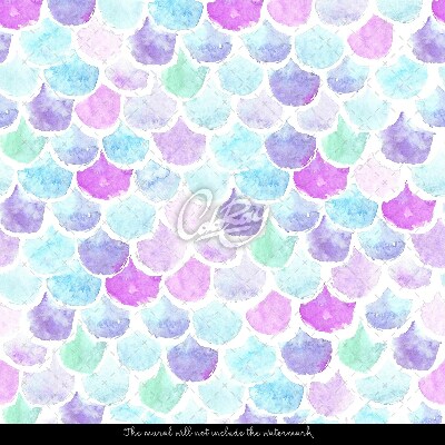 Fotobehang Fantastische zeemeerminstaartschubben