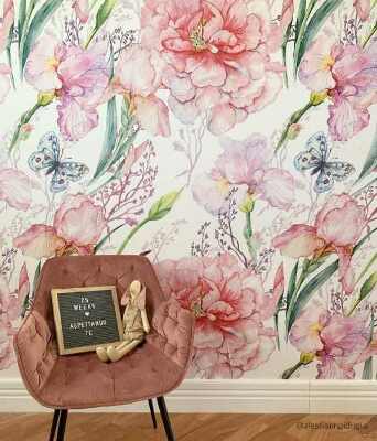 Fotobehang De majestueuze charme van pioenrozen