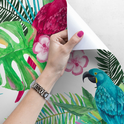 Fotobehang Het papegaaienverhaal