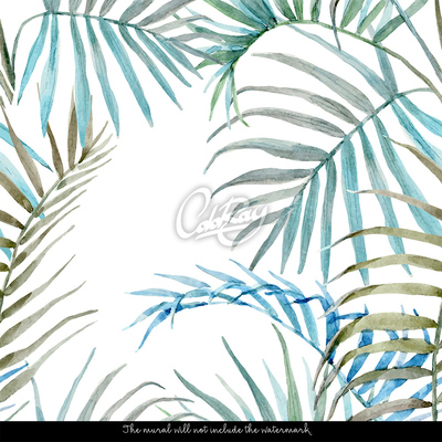 Fotobehang Eucalyptus Blauwgroen