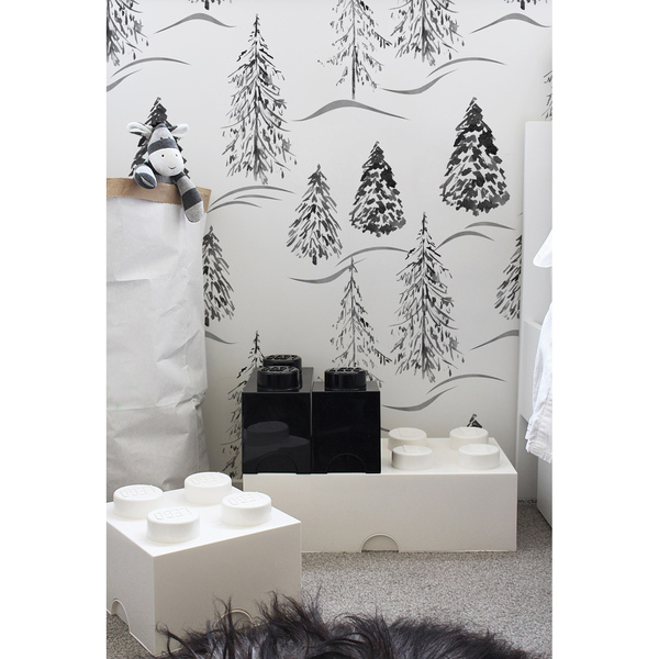 Fotobehang Kerstbomen in een groen bos