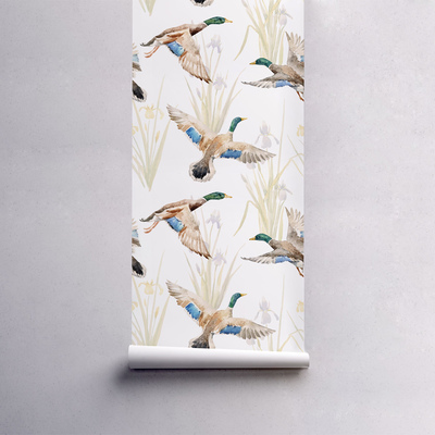 Fotobehang Eendenfamilie