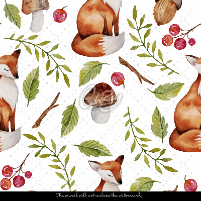 Fotobehang Rode vossen in de open plek