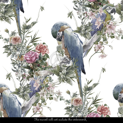 Fotobehang In het Papegaaienhuis