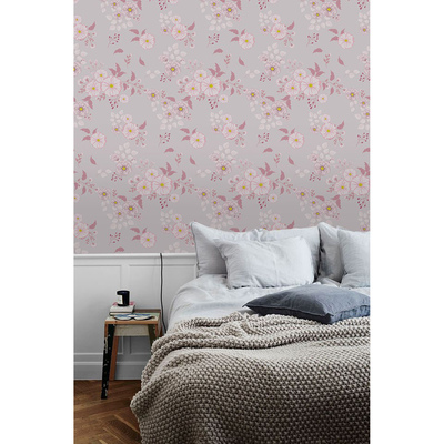 Fotobehang Klassieke Paarse Weide