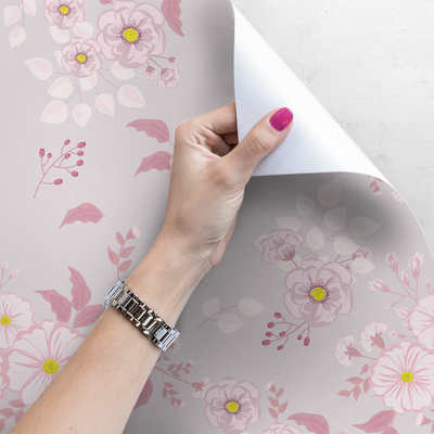 Fotobehang Klassieke Paarse Weide