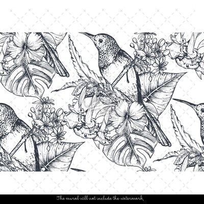 Fotobehang Retro Vogels