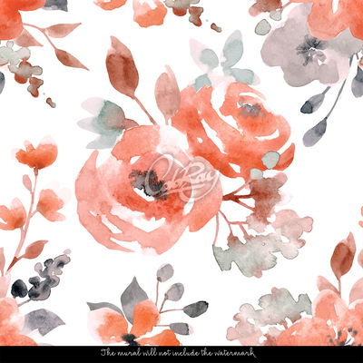 Fotobehang Oranje jaren 60