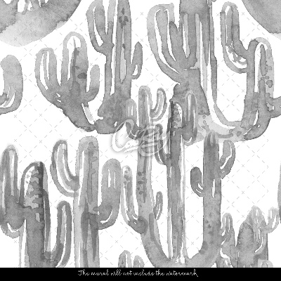 Fotobehang Grijze schaduwen van cactussen