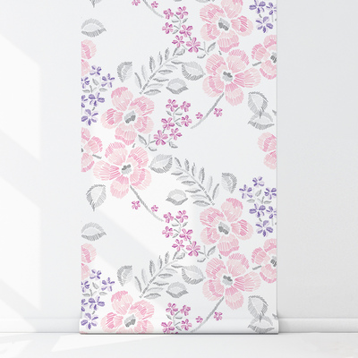 Fotobehang Bloemig schilderij