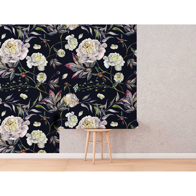 Fotobehang Een nacht die naar pioenrozen ruikt