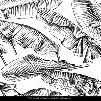 Fotobehang Zwarte bladeren in de wind