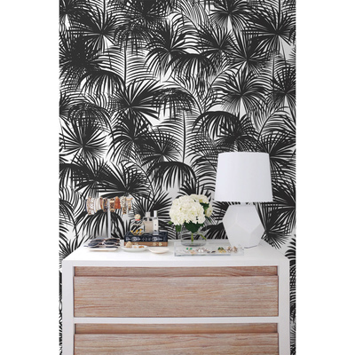 Fotobehang Verzachtende palmschaduw