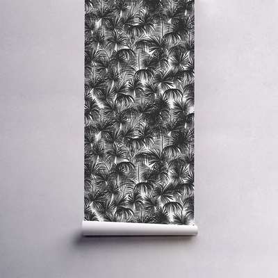 Fotobehang Verzachtende palmschaduw