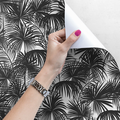 Fotobehang Verzachtende palmschaduw