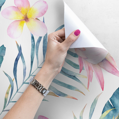 Fotobehang Verbeelding bedekt met bloemen