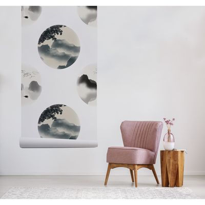 Fotobehang In de lens