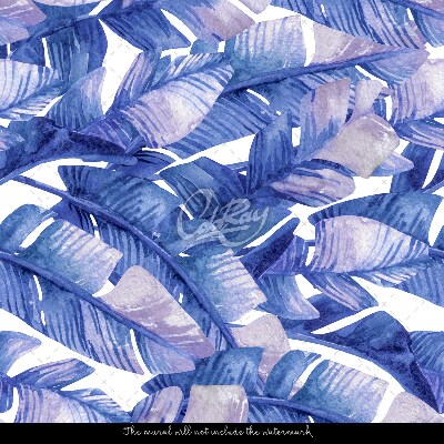 Fotobehang Azuurblauwe bananenbladeren