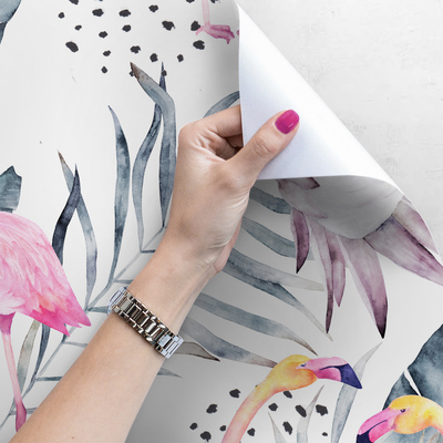 Fotobehang Rust tussen de flamingo's