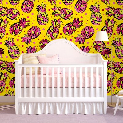 Fotobehang Gekke Ananas