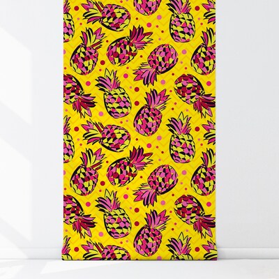 Fotobehang Gekke Ananas