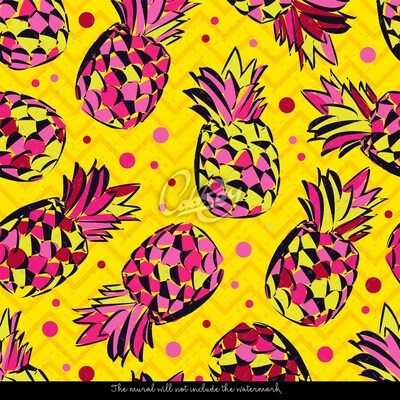 Fotobehang Gekke Ananas