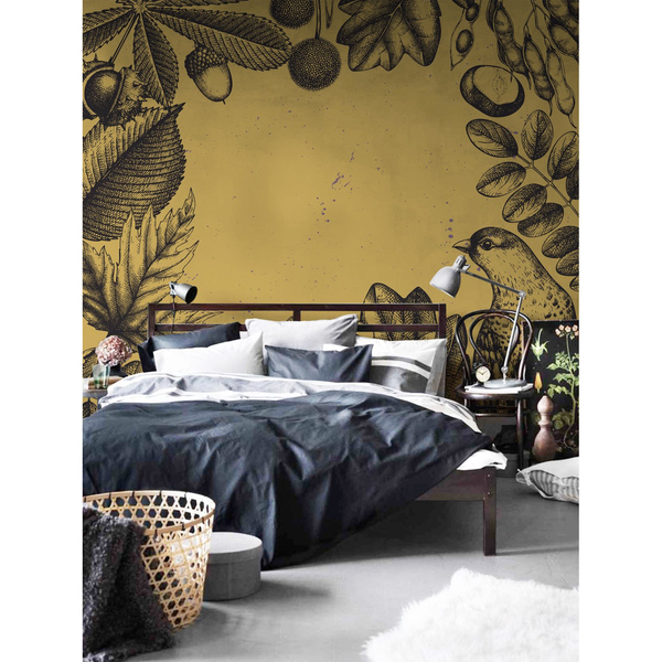 Fotobehang Ontspannende momenten in een bosrijke omgeving