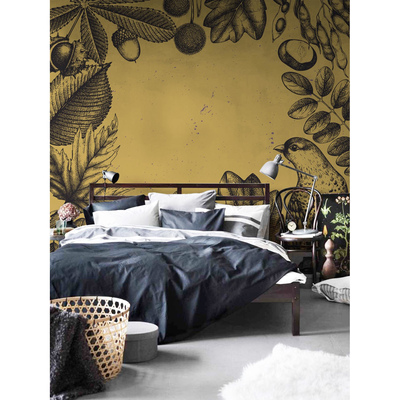 Fotobehang Ontspannende momenten in een bosrijke omgeving