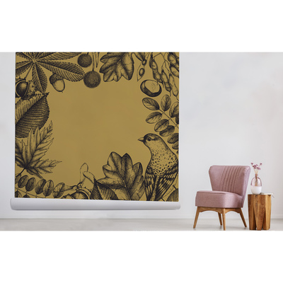 Fotobehang Ontspannende momenten in een bosrijke omgeving