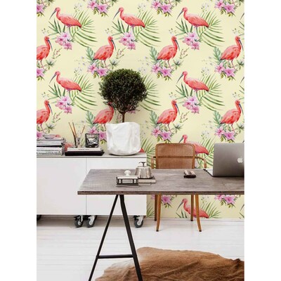 Fotobehang Charmante flamingo's