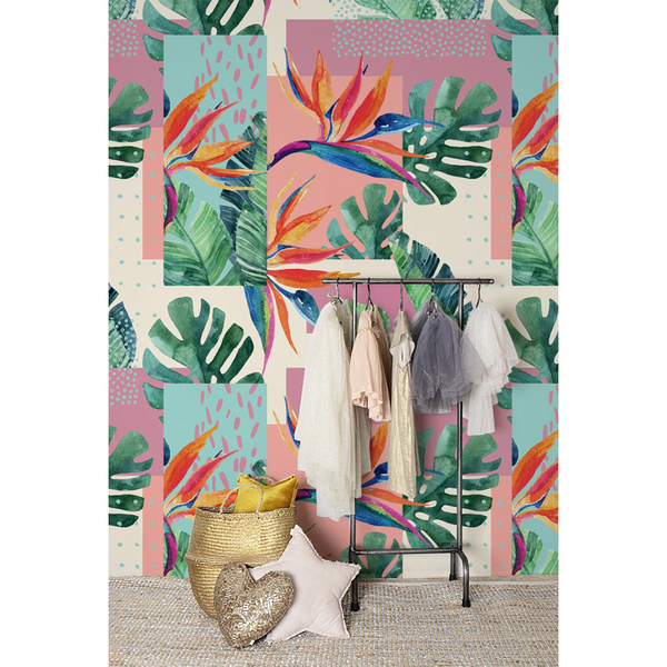 Fotobehang Regenboog tropische abstracties