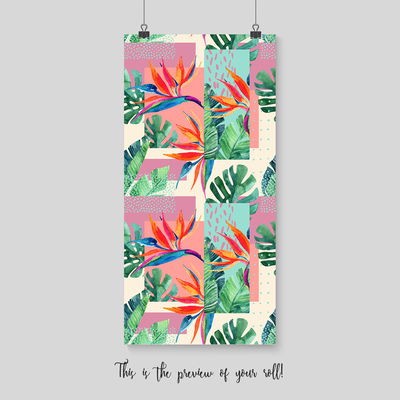 Fotobehang Regenboog tropische abstracties