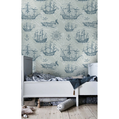 Fotobehang Vikingzeekaart