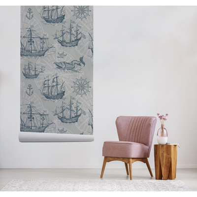 Fotobehang Vikingzeekaart