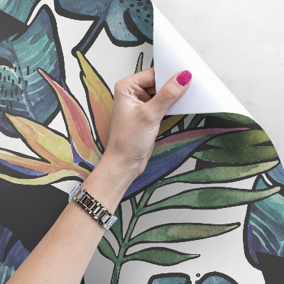 Fotobehang Kleurrijke paradijsbladeren