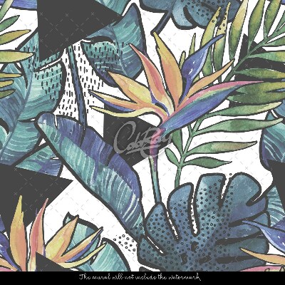 Fotobehang Kleurrijke paradijsbladeren