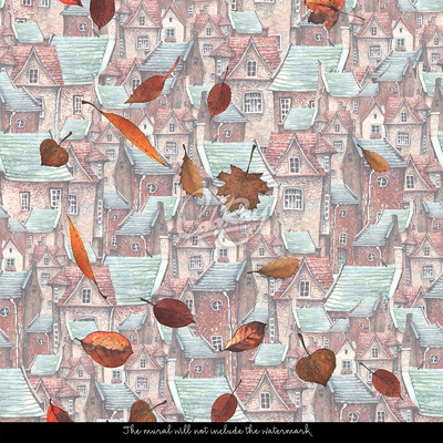 Fotobehang En de bladeren vielen van de bomen