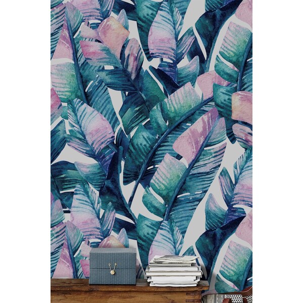 Fotobehang In het koninkrijk van de regenboogbladeren