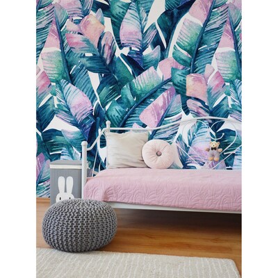 Fotobehang In het koninkrijk van de regenboogbladeren