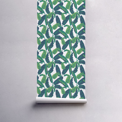 Fotobehang In de schaduw van bananenbladeren