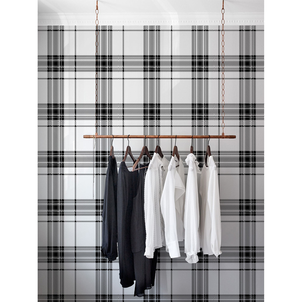 Fotobehang Klassieke zwart-witte ruit