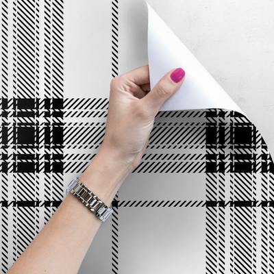 Fotobehang Klassieke zwart-witte ruit