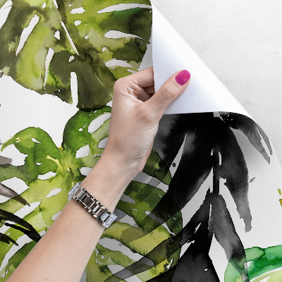 Fotobehang Camouflage Monstera-bladeren