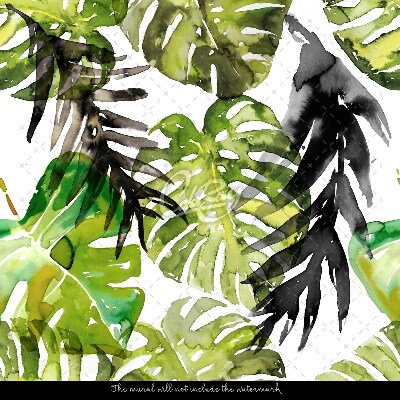 Fotobehang Camouflage Monstera-bladeren