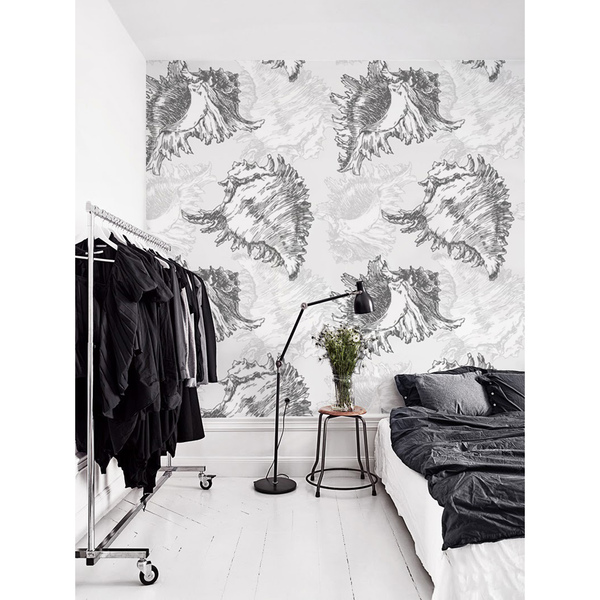 Fotobehang Het geluid van de zee, ingesloten in schelpen