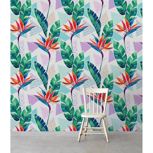 Fotobehang Jungle in boho-kleuren