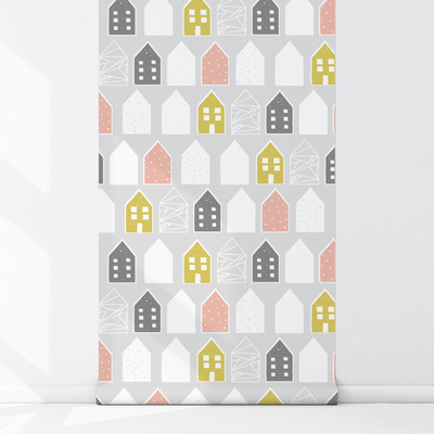 Fotobehang Kleurrijke huizen