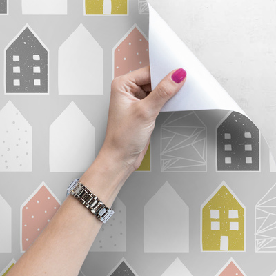 Fotobehang Kleurrijke huizen